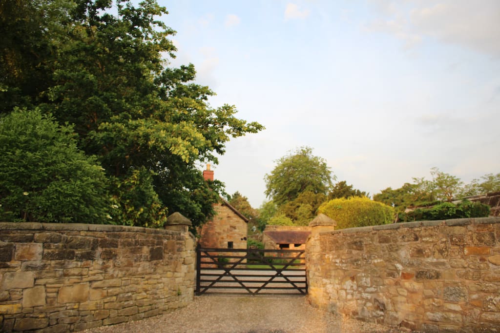 Entrance gate to the Byre at Hall Farm Holiday Cottages
