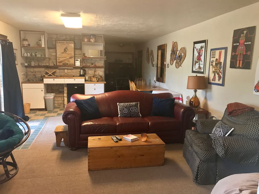 Studio Living area - Fridge, hotplate, microwave