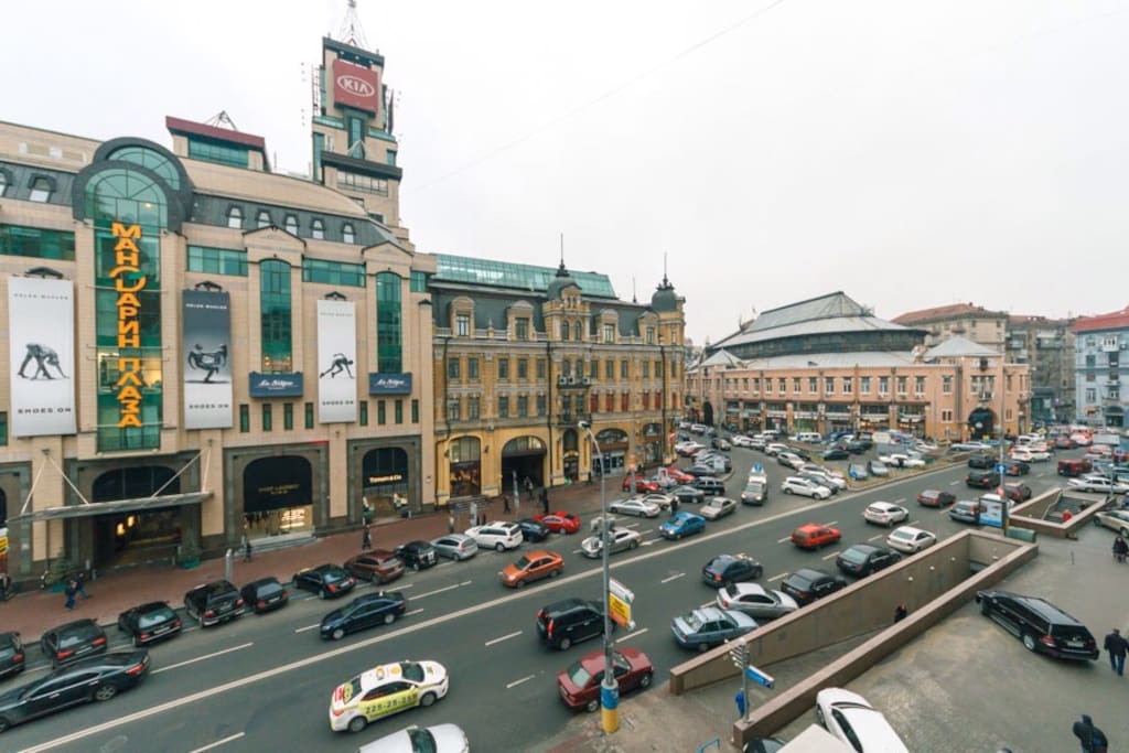 View from the balcony of the bedroom on the City Arena, Bassein Street, Mandarin Plaza and the Bessarabian Market.
