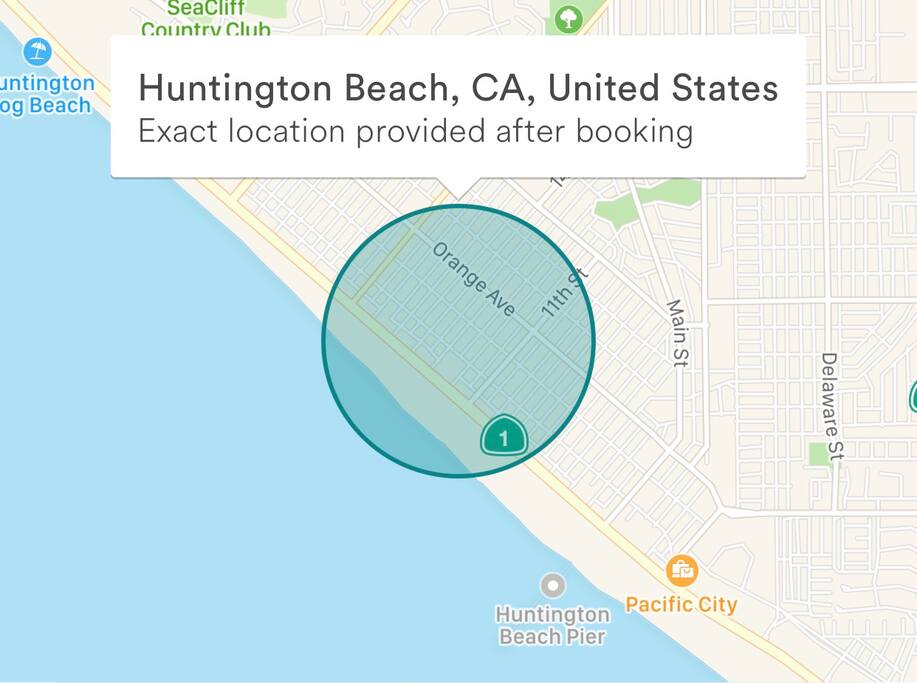 A block away from the beach. Downtown HB. Few blocks from Main Street