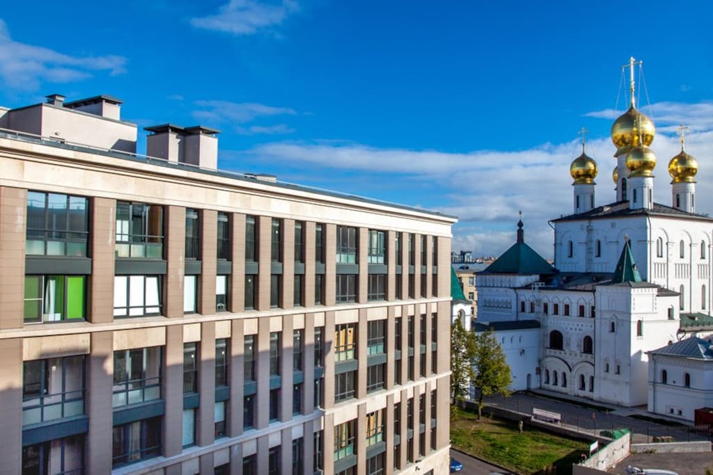 Your residential complex - next to beautiful church and antique red brick fence. Жилой комплекс у церкви.
