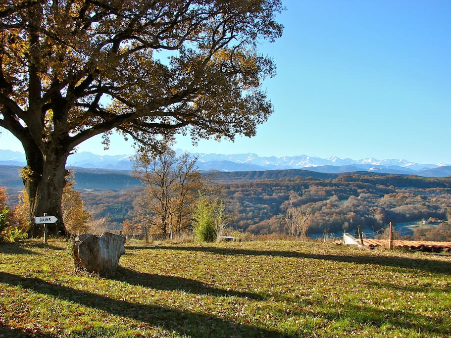 View from Farmhouse to Pyrenees