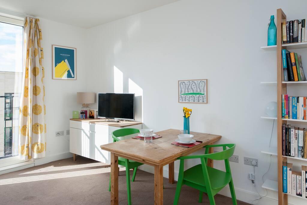 TV includes Netflix access for guests.