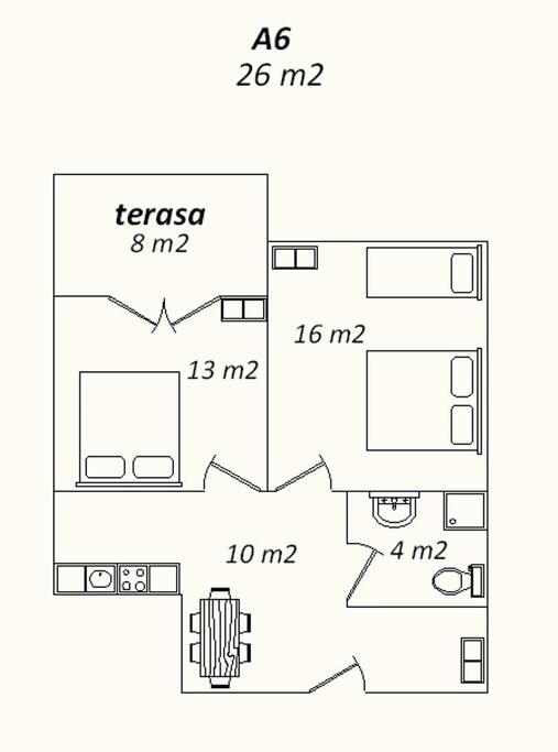 Apartman 6 tlocrt