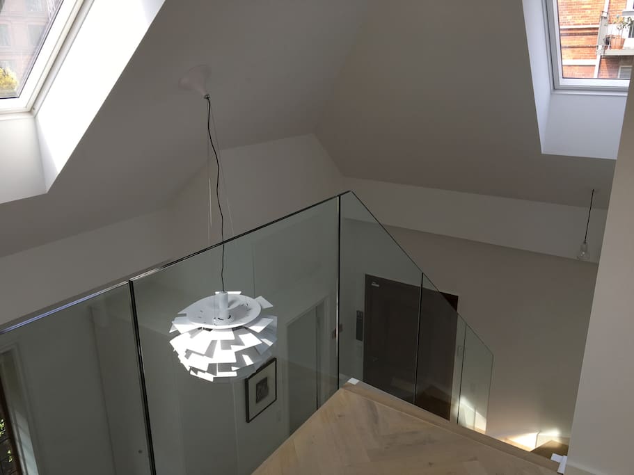 View from top of staircase.