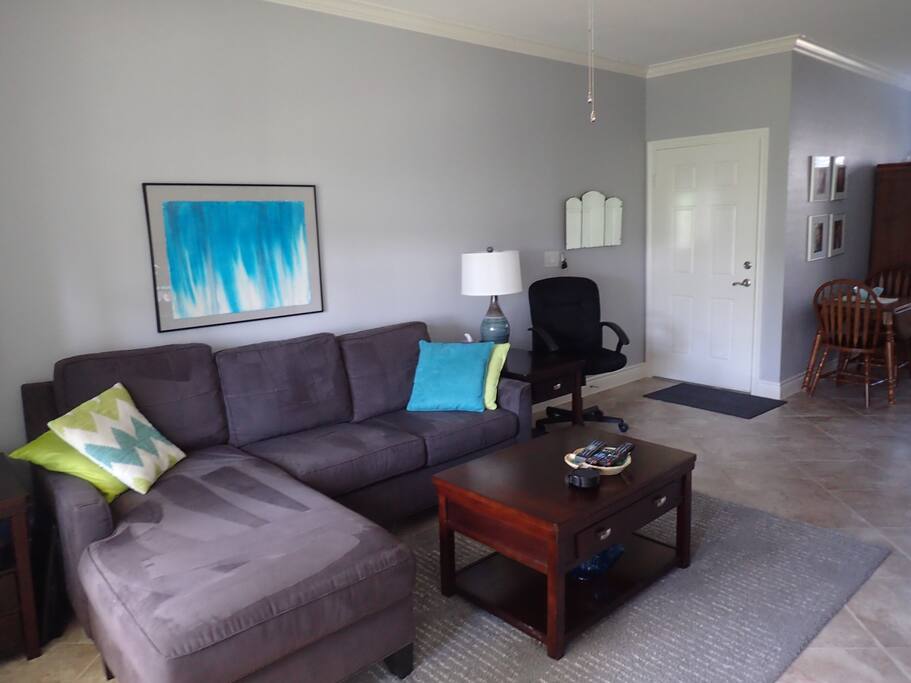 Living room with sofa bed