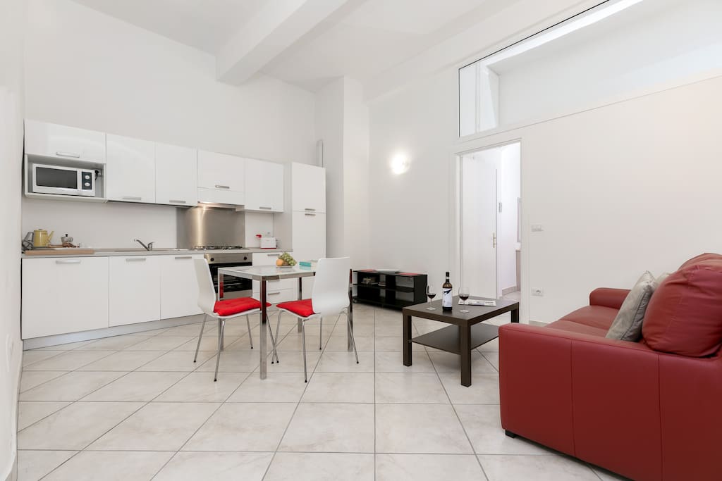Kitchen + living zone