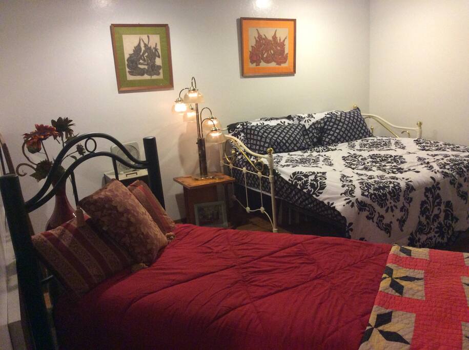 Describe a king size and twin beds.