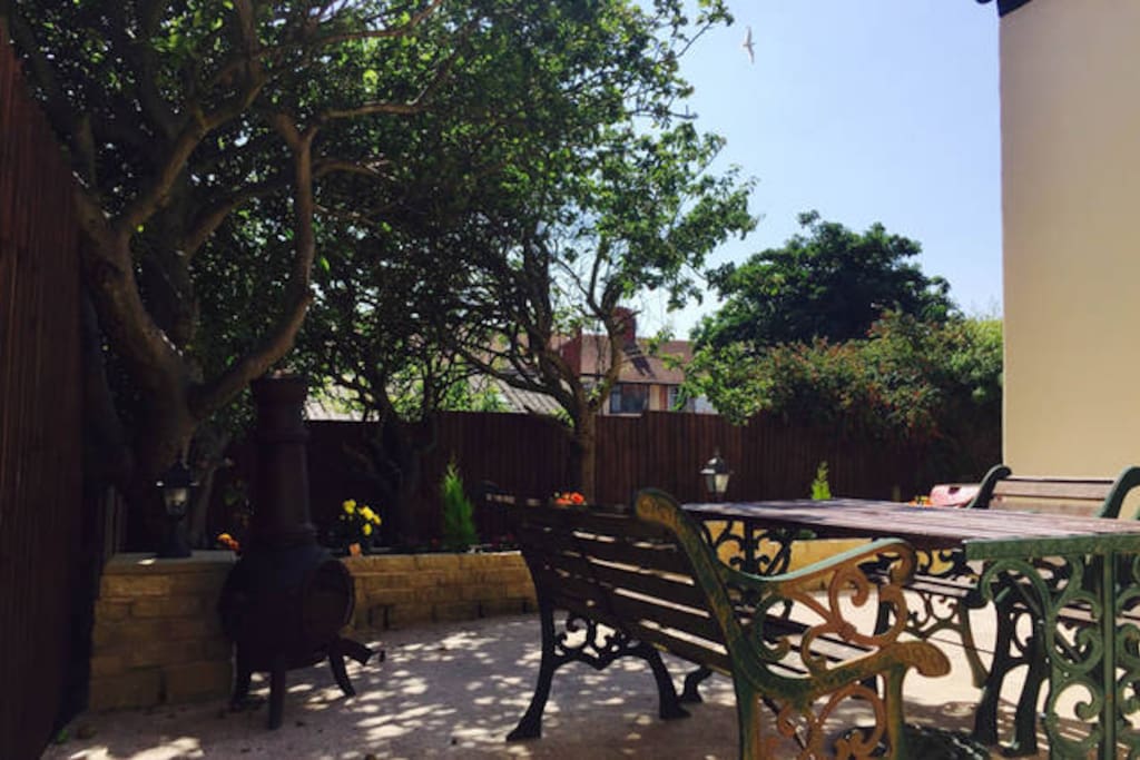 The upper garden area. Perfect for gatherings in the summer time.