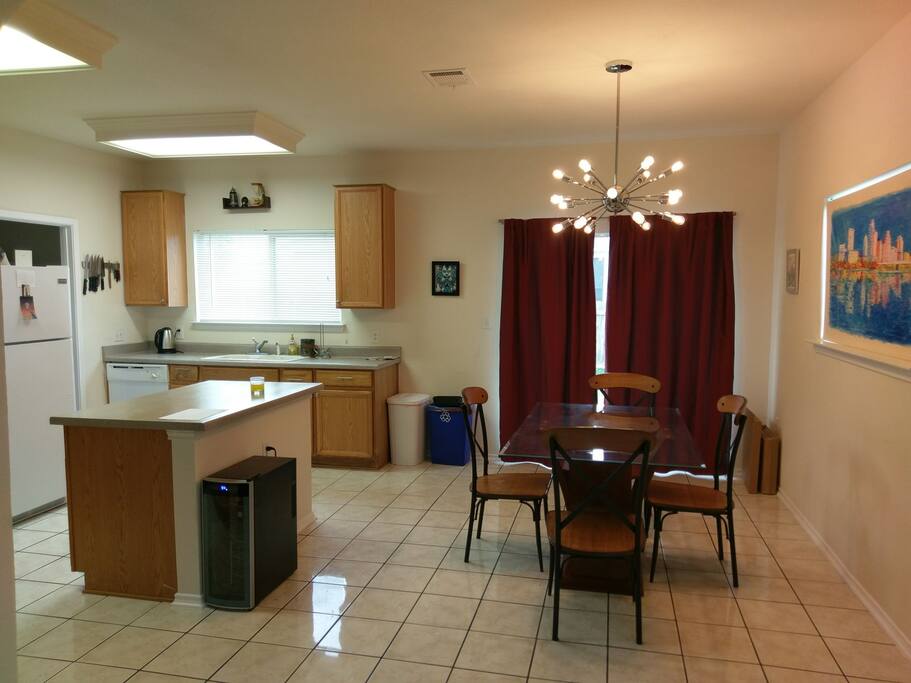 Dining room/kitchen combo open to your use.