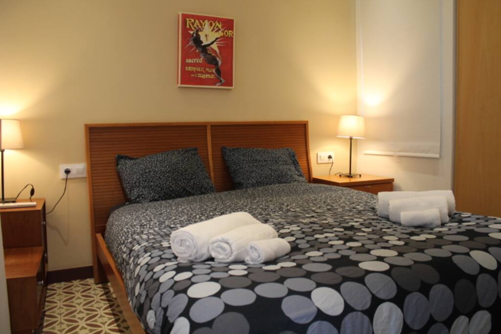 Big size comfortable bed.