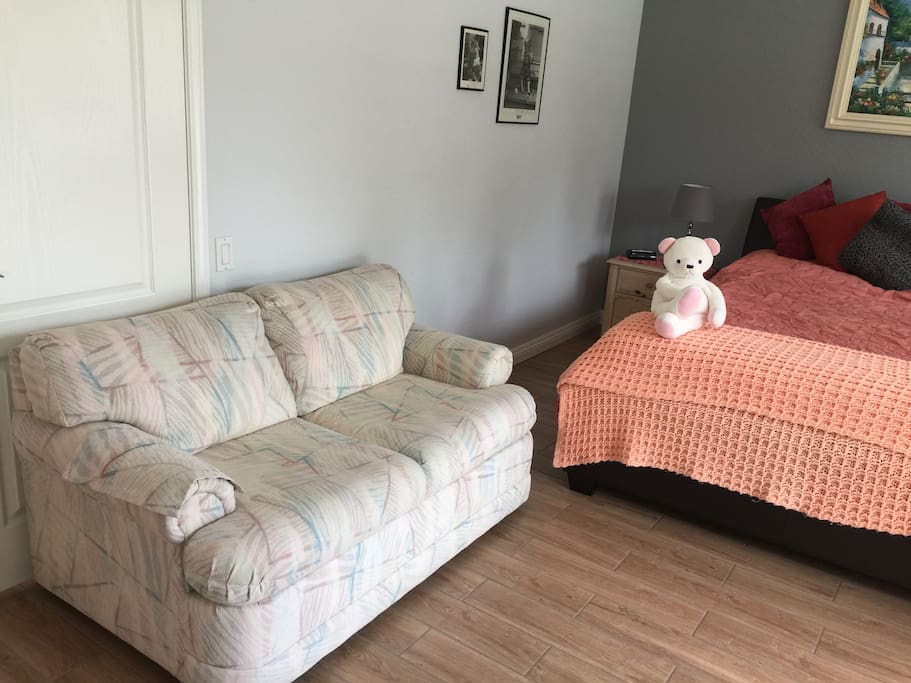 Two seat sofa inside the suite