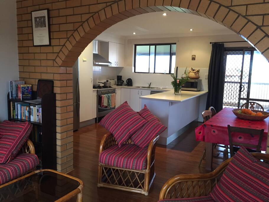 Sitting room and kitchen