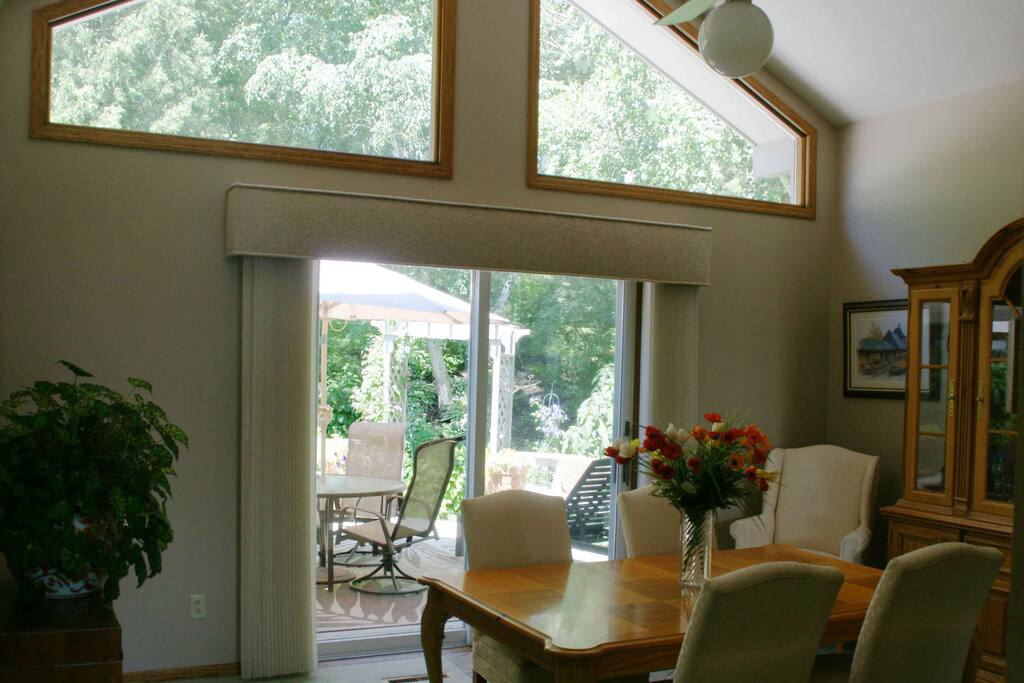 Dining Room looking out on back deck