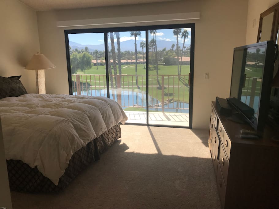 Master bedroom- king bed and tv
