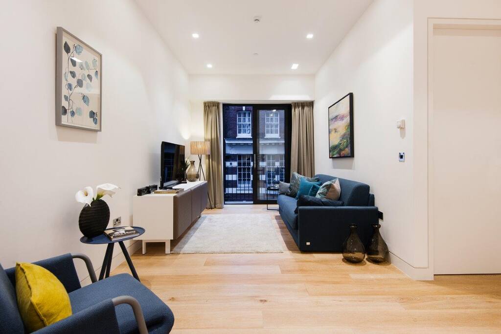 Living area with juliet balcony
