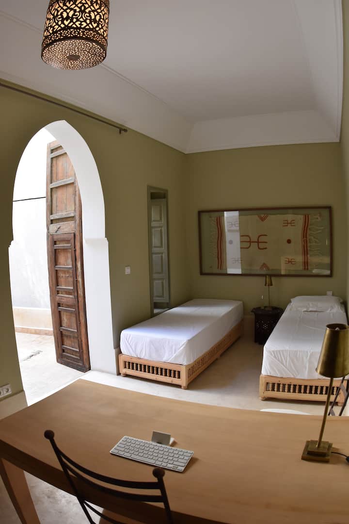 Camera da letto nel patio
