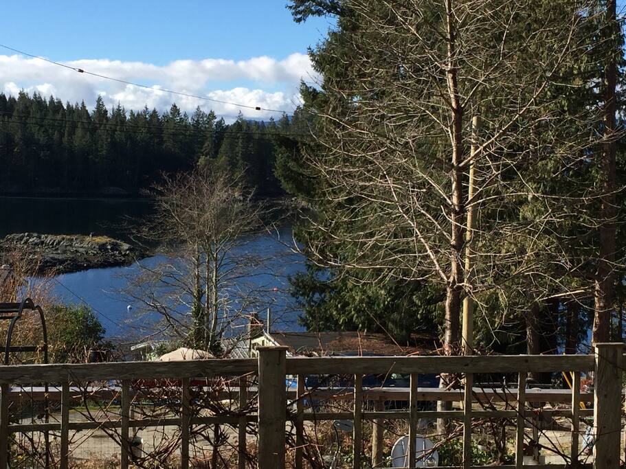 view from the hot tub