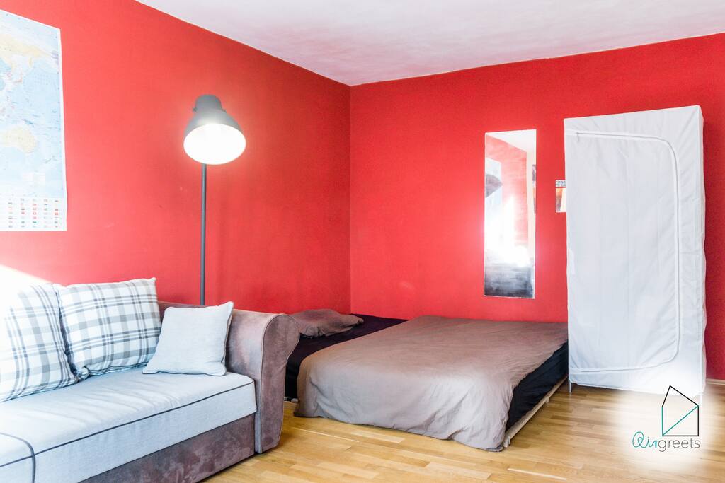 Have sweet dreams in the cozy double bed.