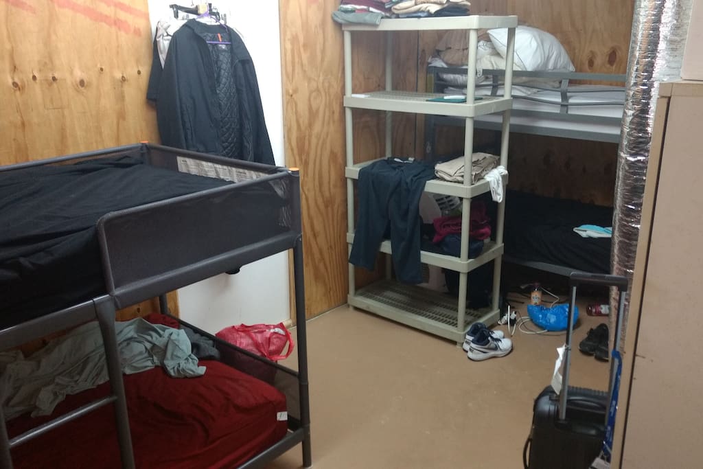 Bunks, view of most of room.