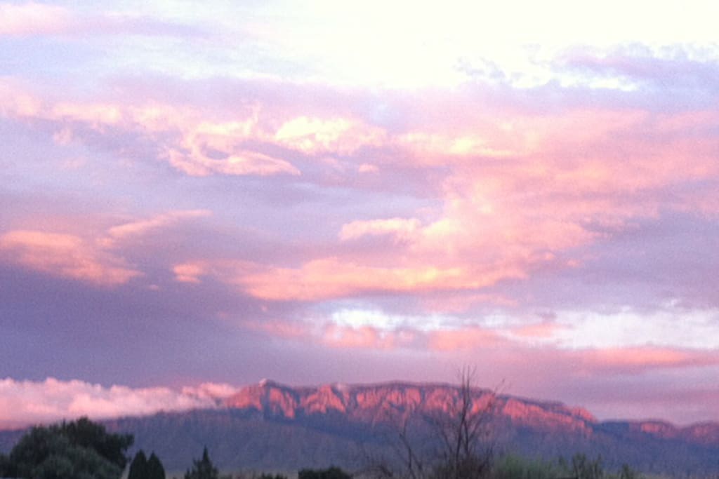Beautiful views of the mountains and gorgeous sunsets