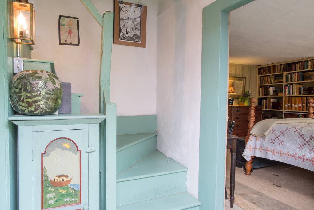 Your room is on the first floor, on the right as you enter the house.