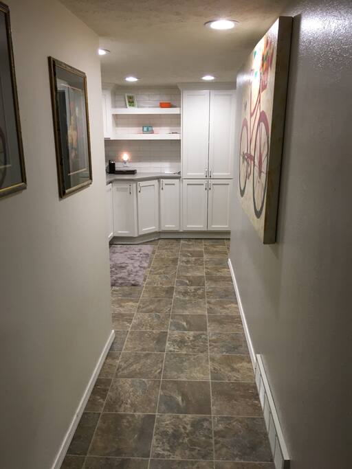 Hallway from living room to kitchenette