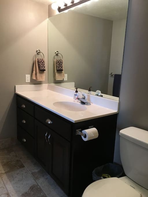 Downstairs Guest bathroom (full sized tub not pictured)