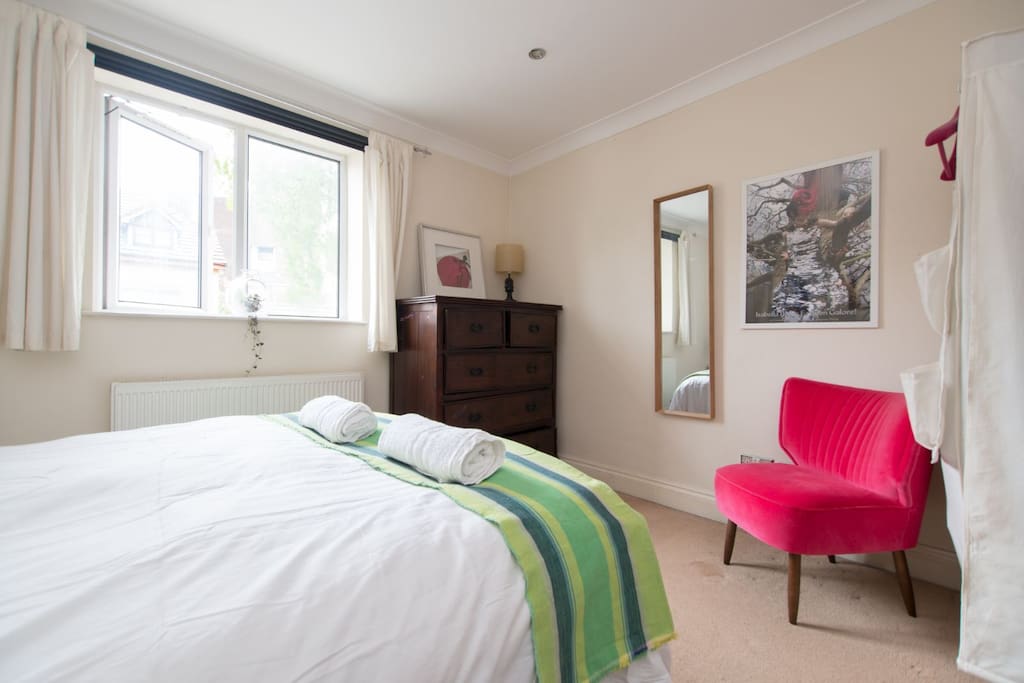 Bedroom 1 with double bed - view 2 (with ensuite shower room)