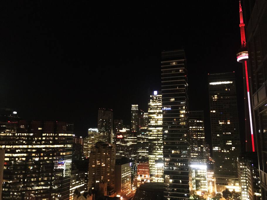 Night view from balcony