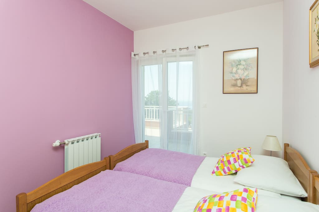 Access to the terrace with the sea view