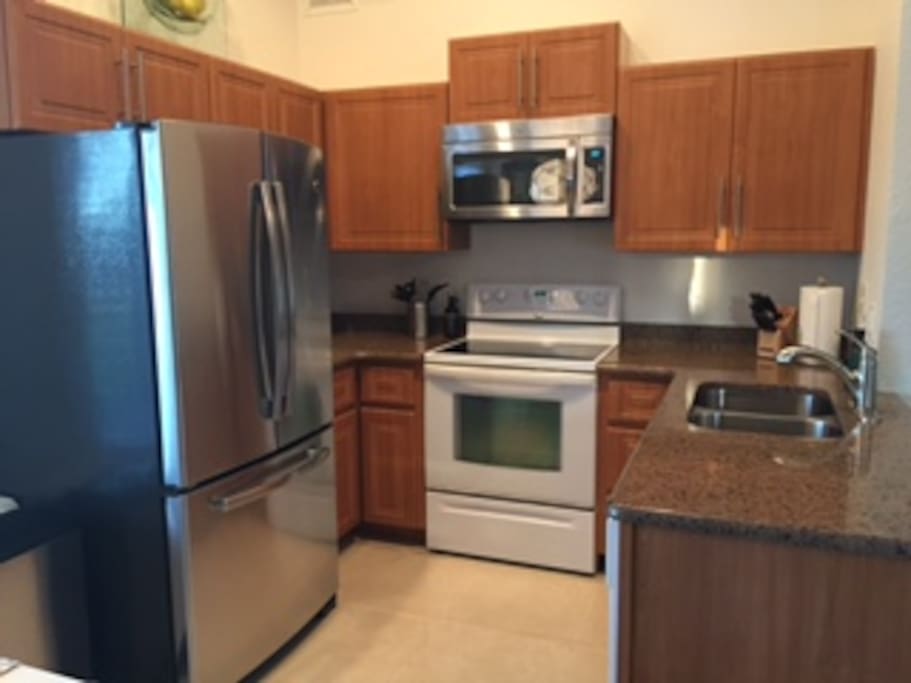 Fully outfitted kitchen