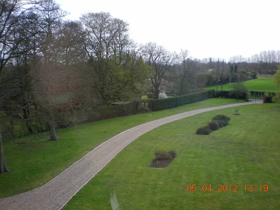 View of private drive from secure gates