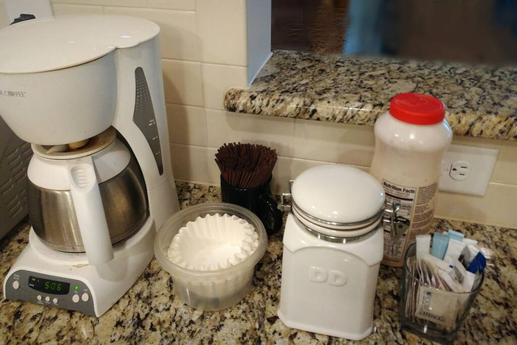 The coffee station - please help yourself!