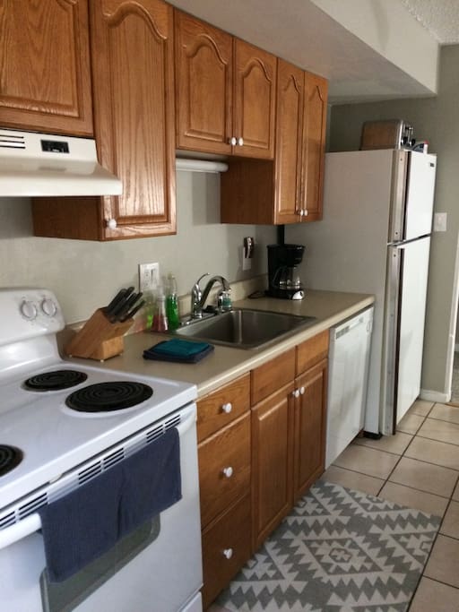 The kitchen has all the things you will need!