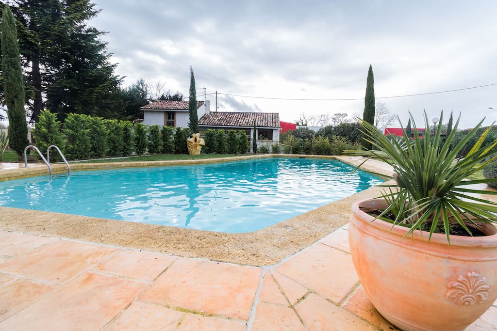 piscine chauffée pour temps maussade !!