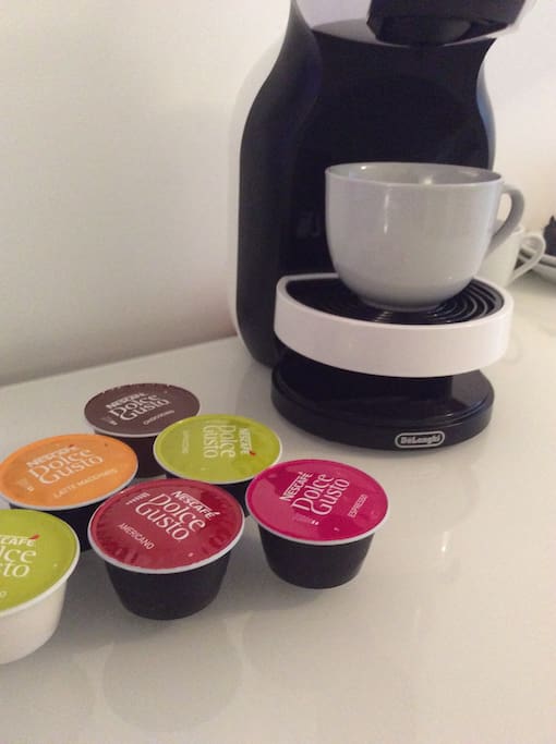 There's nothing like a hot fresh cup of coffee or chocochino from the Dulce Gusto machine in the morning!