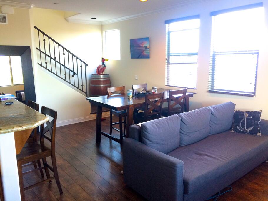 Living room with pullout couch