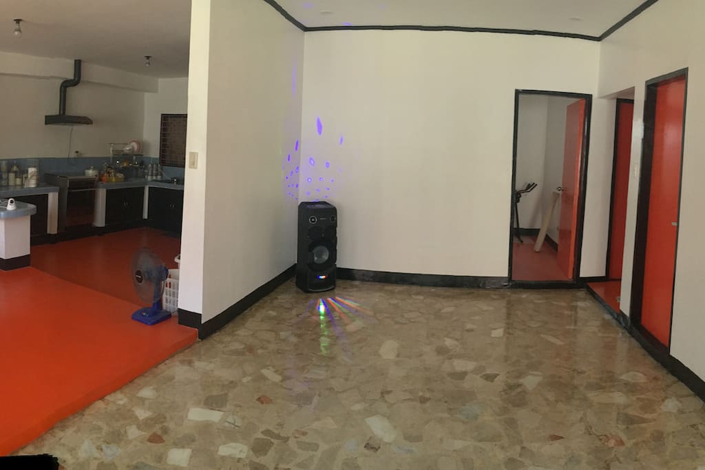 Inside.