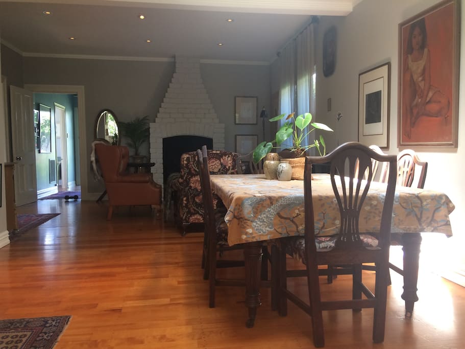 Open plan living and dining