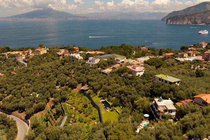 House, Terrace, Shared Garden/pool, View, Sleeps 4 - Sorrento