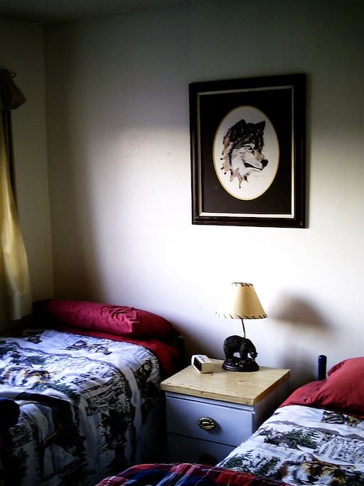 2nd guest room has two twin beds