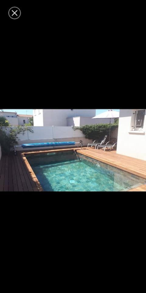90 m² house, air conditioning, swimming pool, 15 min from Montpellier.