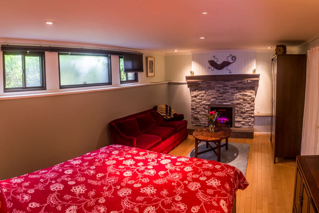 Seating area in bedroom