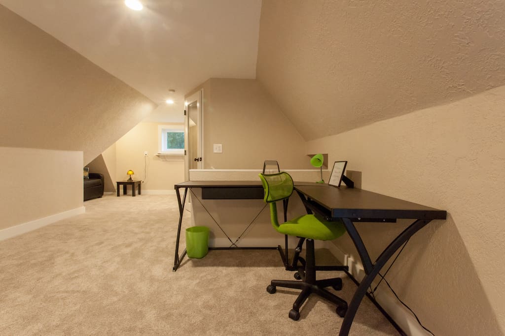 Take time to check in with the office, or keep a diary during your visit, while kids hang out in their very own nook!