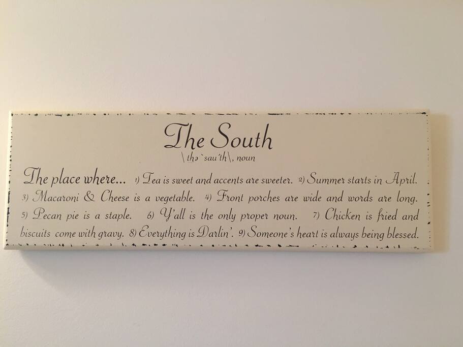 Welcome to the South