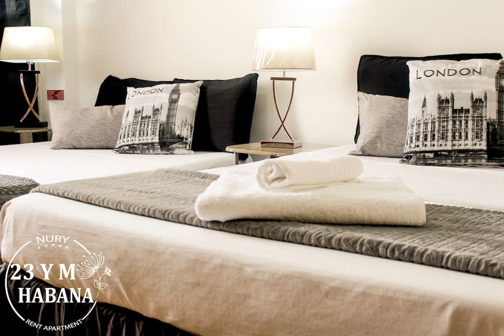Bedroom with two beds