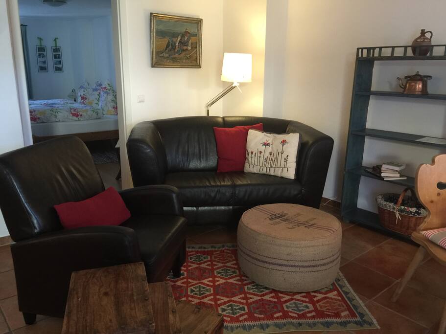 Living room area for reading, relaxing and television viewing