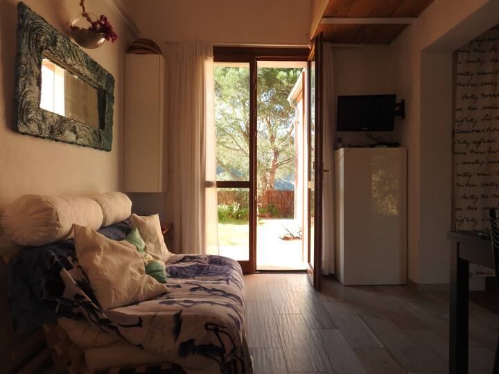 obývačka/kuchyňa na strane záhrady