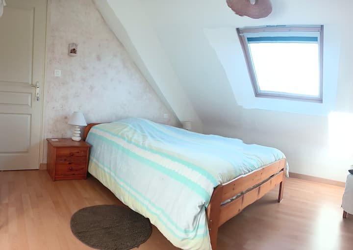 Chambre Individuelle 
 Dans Maison Avec Jardin - Ploemeur
